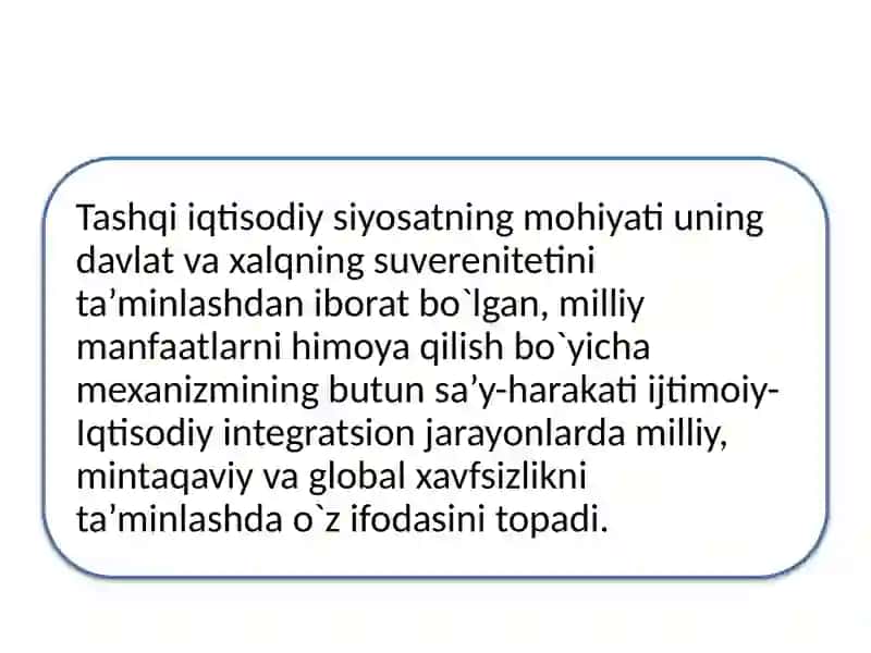 DAVLATNING TASHQI IQTISODIY FAOLIYATNI TARTIBGA SOLISH SIYOSATI 4