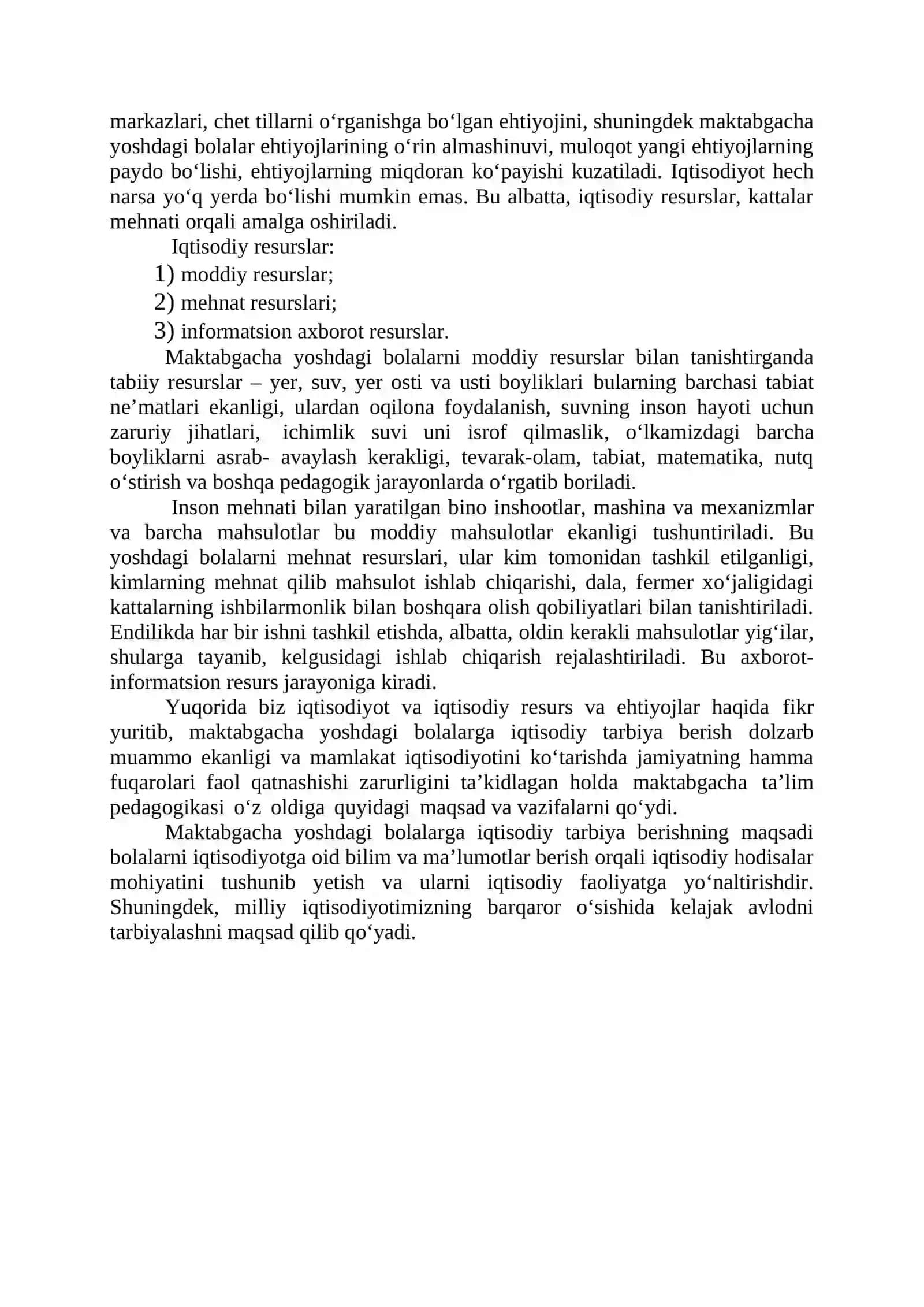 MAKTABGACHA TA’LIM TASHKILOTLARIDA IQTISODIY TARBIYANI TASHKIL ETISH 4