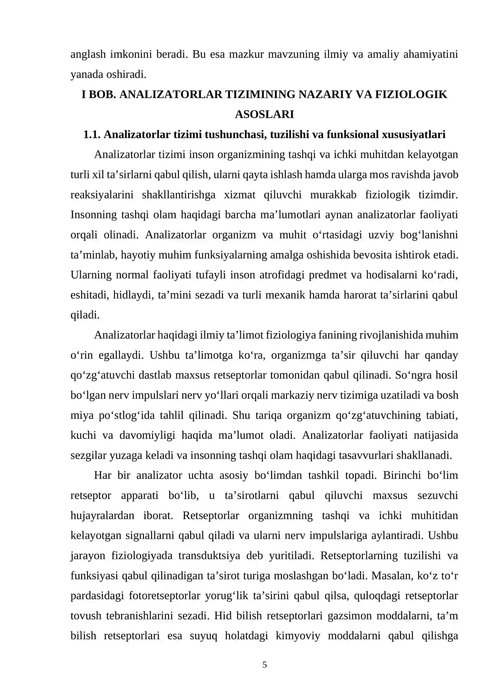 ANALIZATORLAR TIZIMI VA SEZGILARNING FIZIOLOGIK MEXANIZMLARI 4