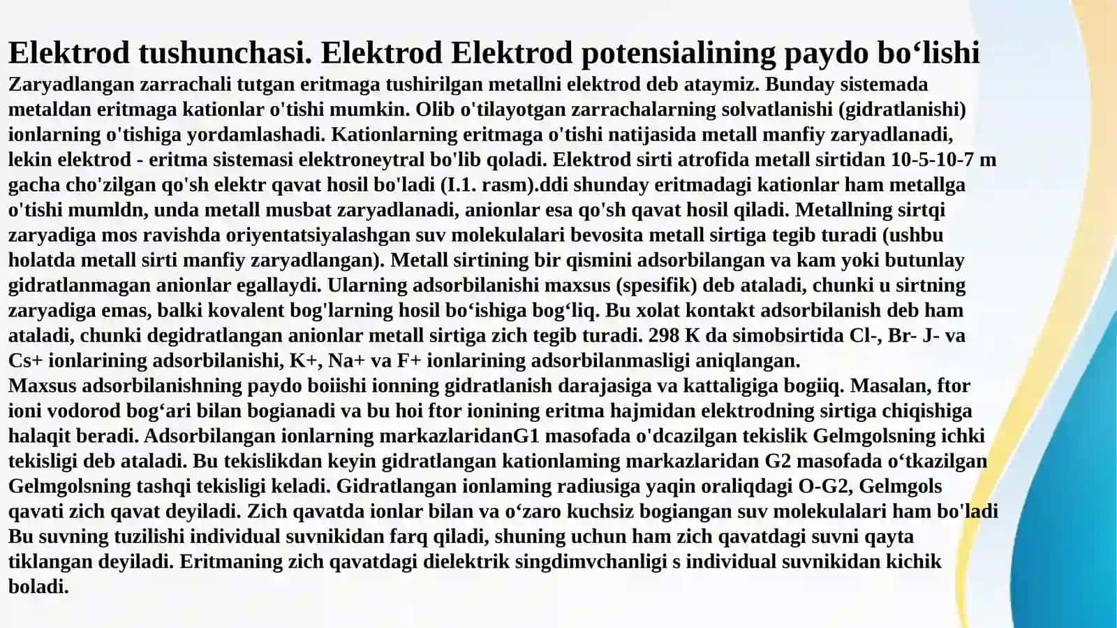 Galvanik element termodinamikasi 4