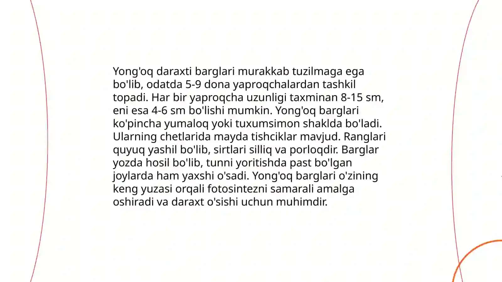 Yong'oq morfologiyasi, rivojlanishi 4