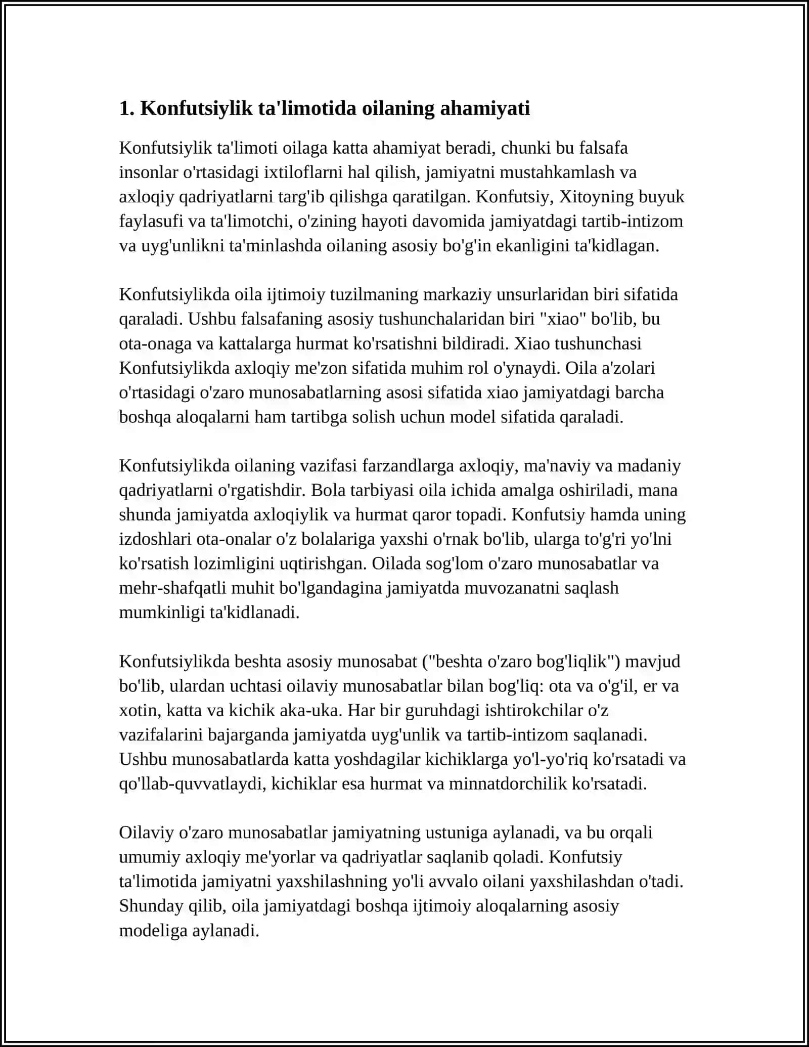 KONFUTSIYLIK TA'LIMOTIDA IJTIMOIY-AXLOQIY MASALALAR 4