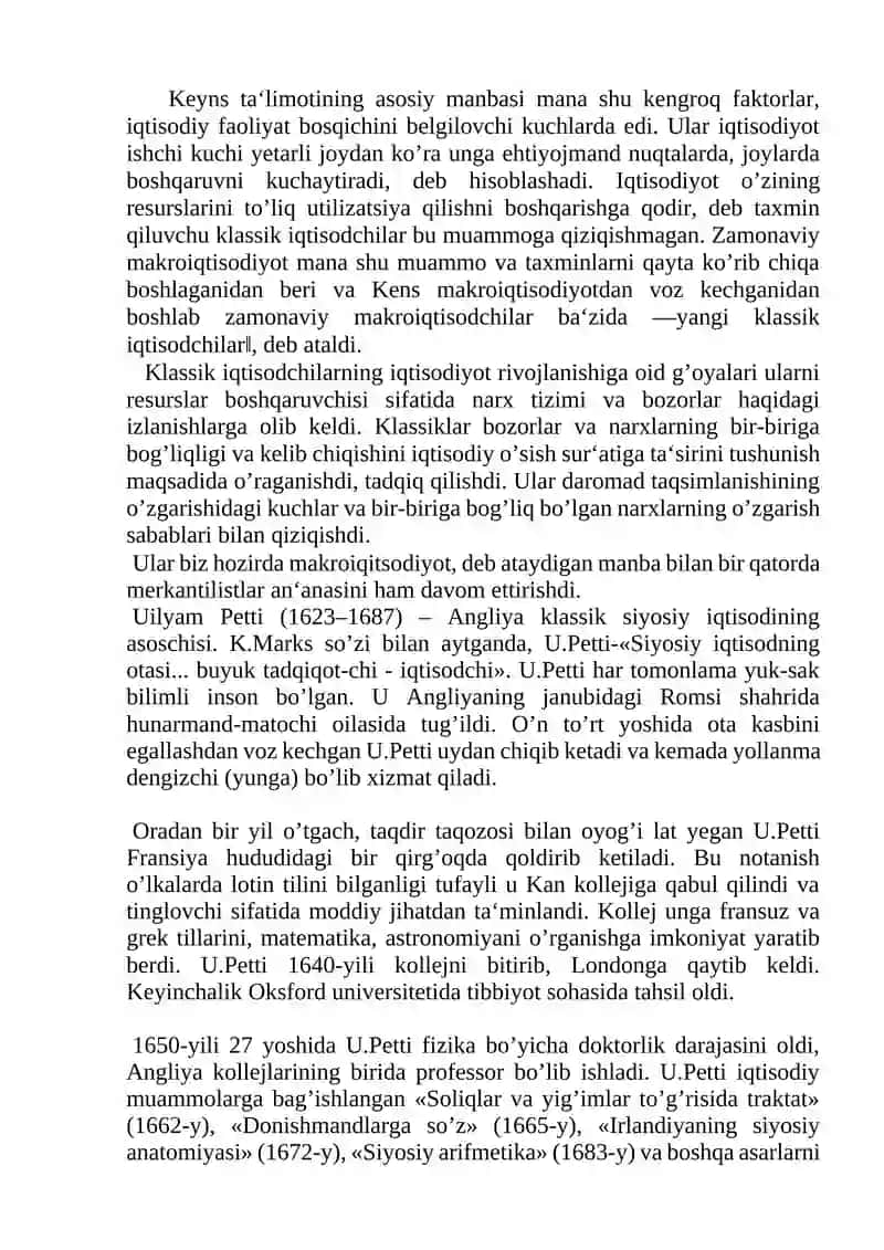 KLASSIK IQTISODIY MAKTABNING VUJUDGA KELISHI 4