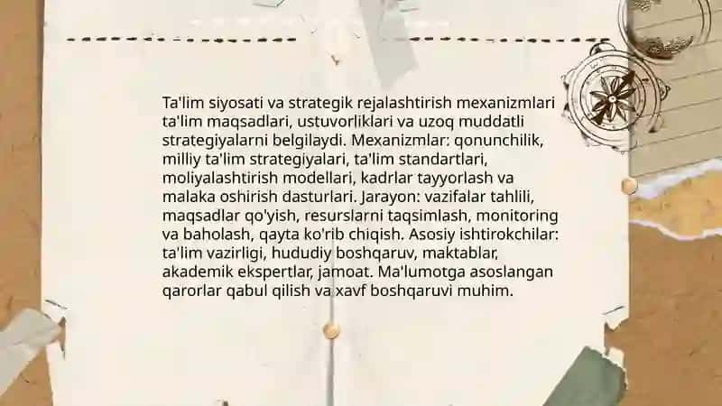 Ta'limni boshqarishning umumiy tamoyillari va mexanizmlari 4