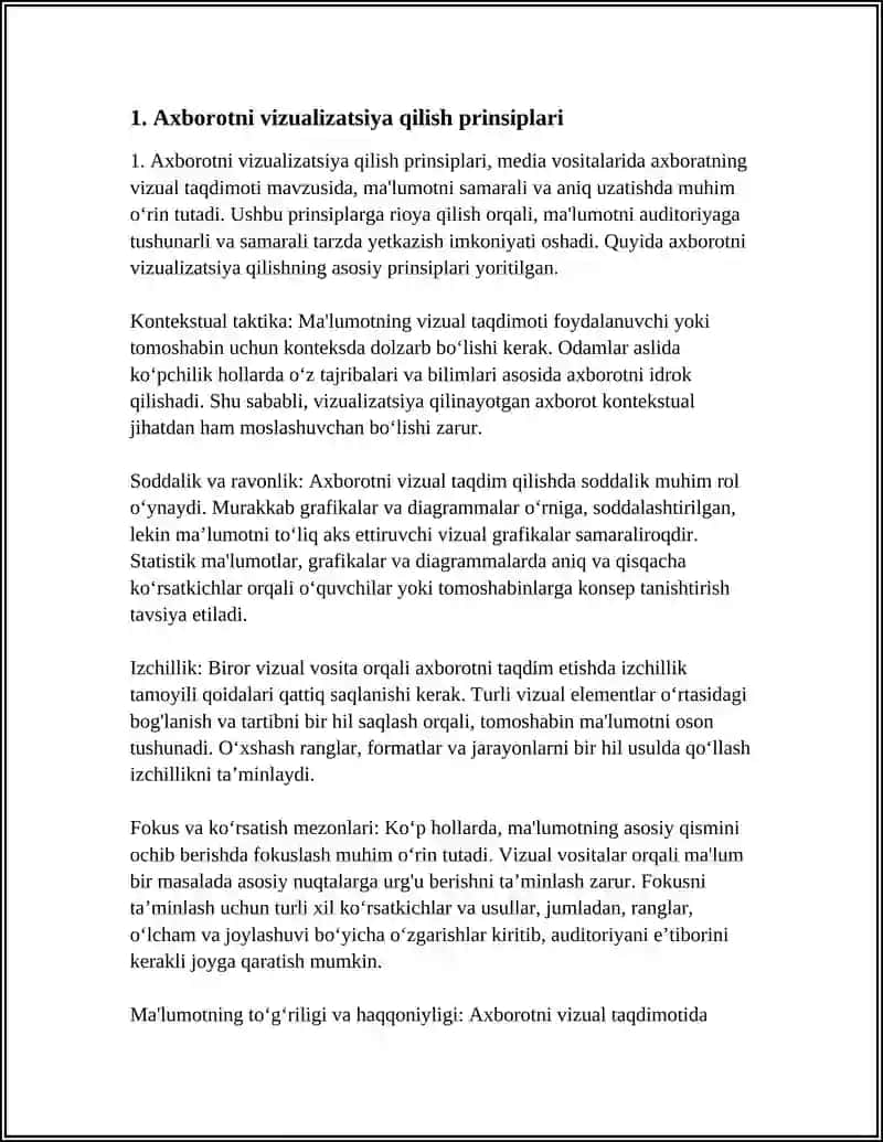 MEDIA VOSITALARIDA AXBORATNING VIZUAL TAQDIMOTI 4