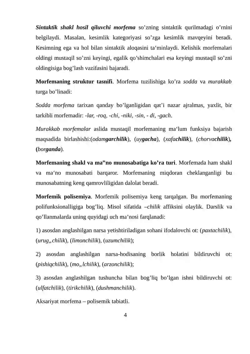 Morfema va uning turlari 4