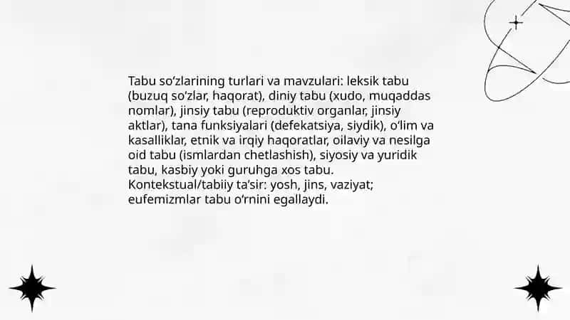 Tabu va evfemizm 4