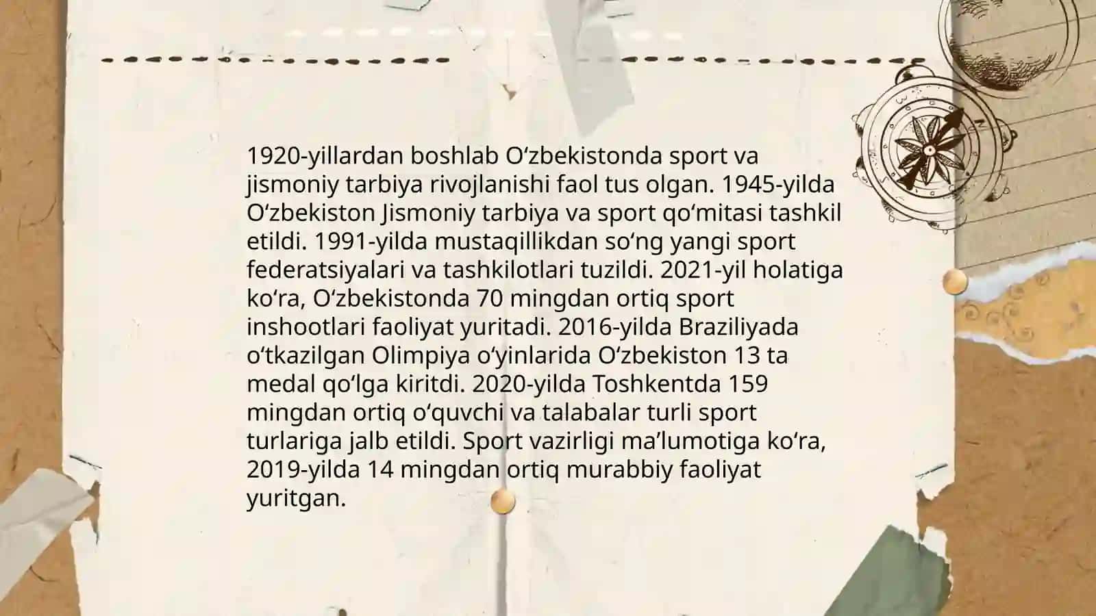 Oʻzbekiston respublikasi hukumati jismoniy madaniyat hujjatlari ahamiyati 4