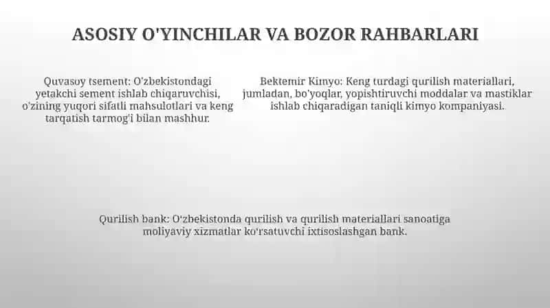 O‘Zbekistonda Qurilish Va Yog‘Ochsozlik Sanoati 4