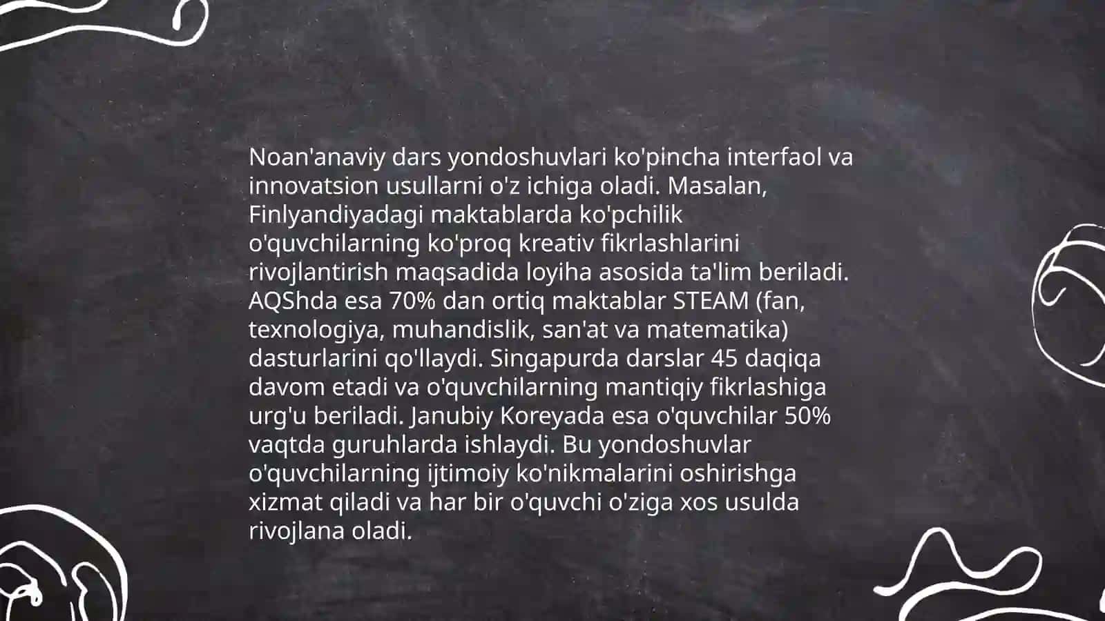 An'anaviy va noan'anaviy darslar 4