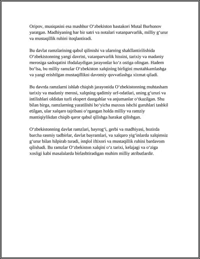 Oʻzbekiston davlat ramzlarining qabul qilinishi tarixi 4