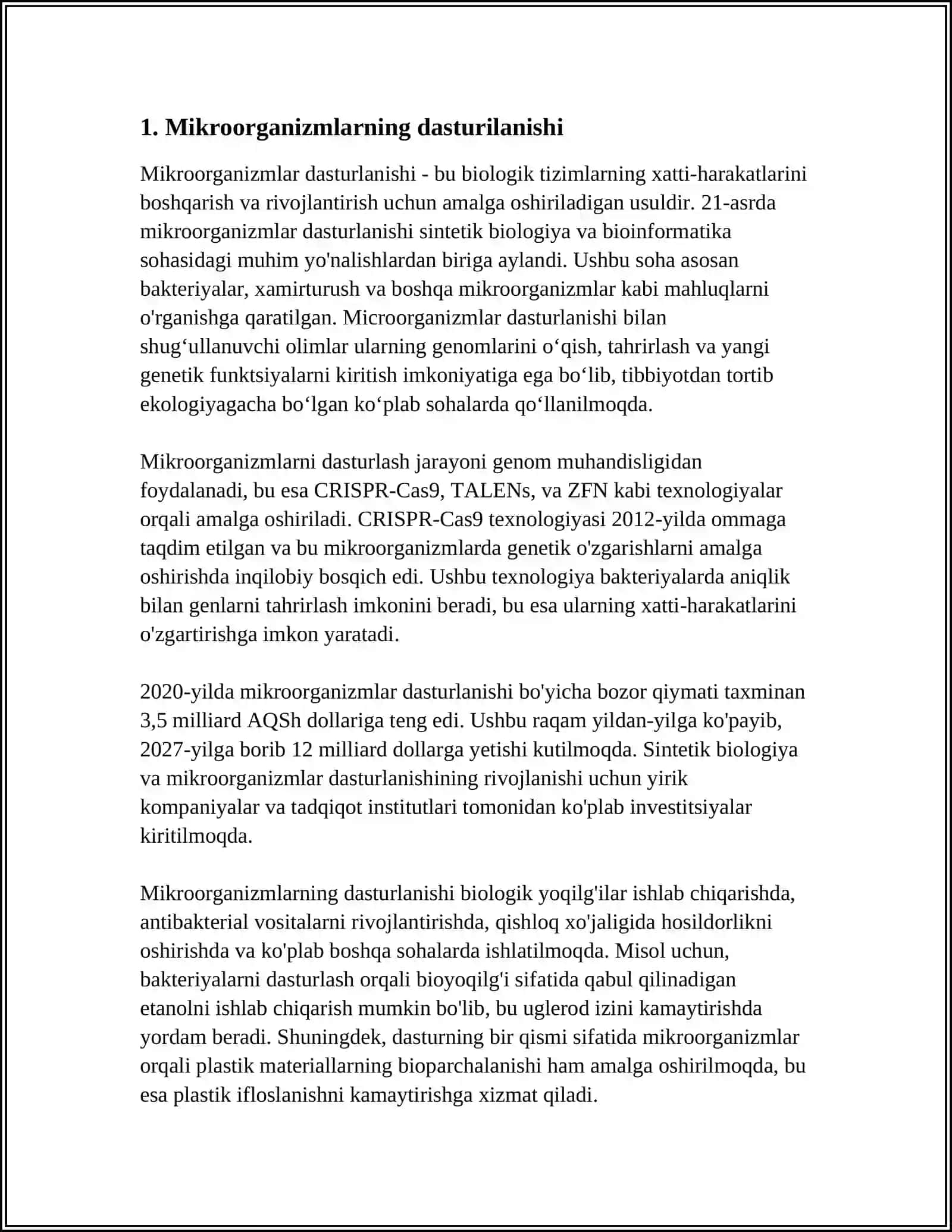 MIKROORGANIZMLARNI GEN MUHANDISLIGIDA QO'LLANILISHI 4