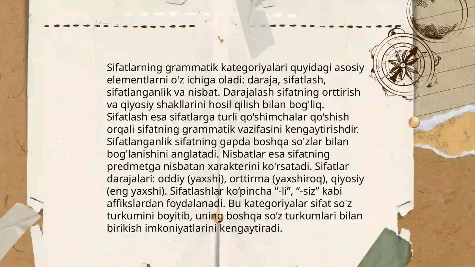 Sifatning yasalishi 4