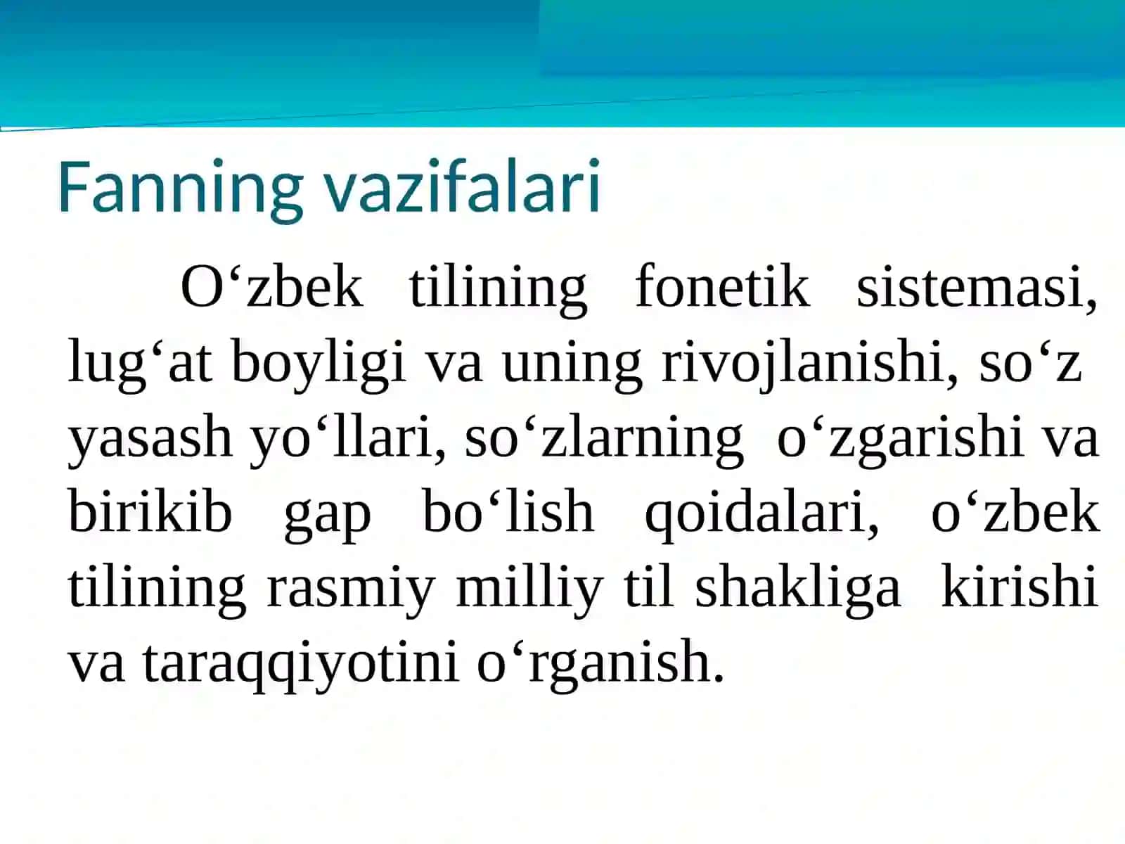 "Hozirgi oʻzbek adabiy tili" 4