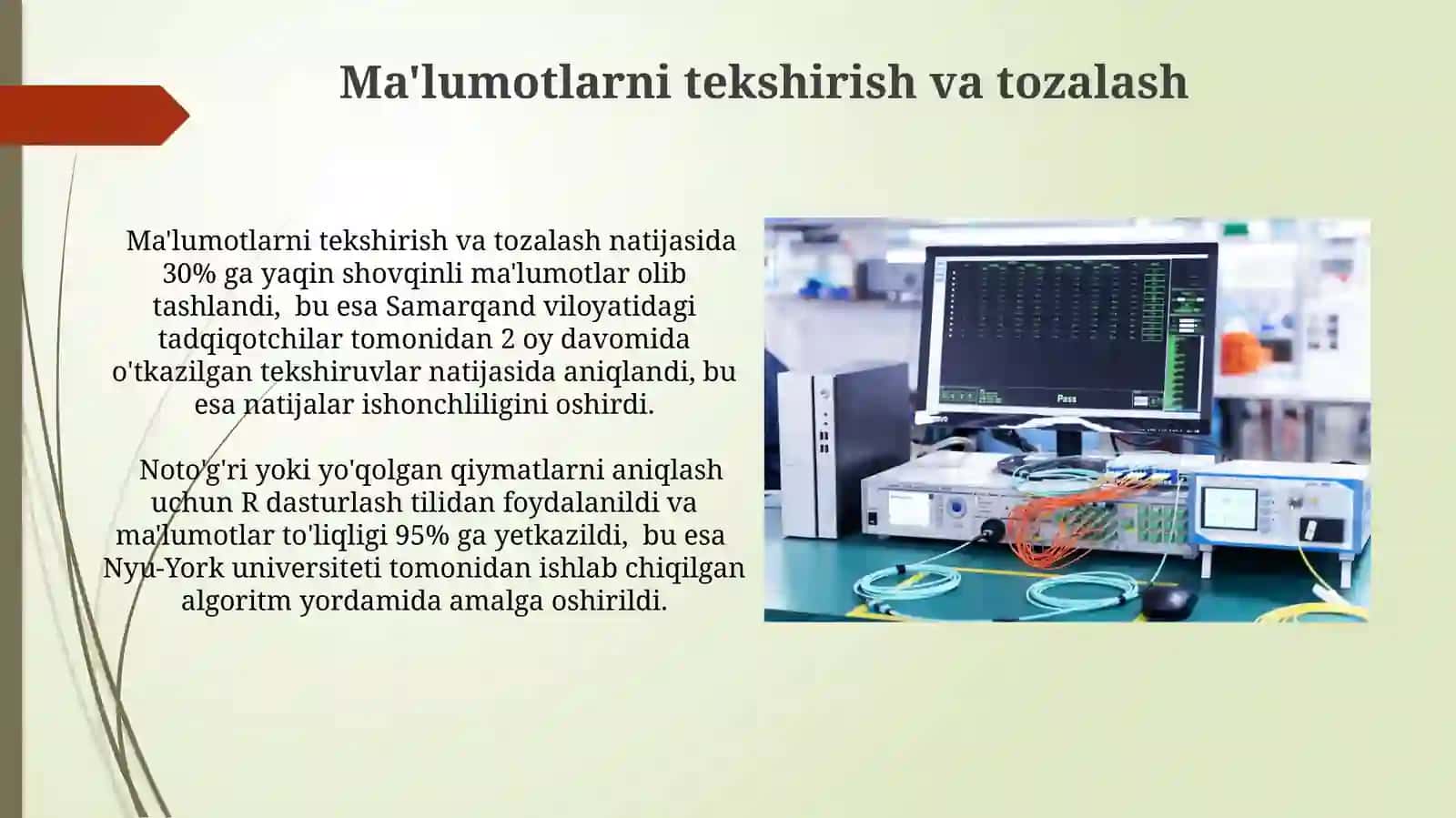 Ma’lumotlarni yig‘ish va unga ishlov berish orqali 4