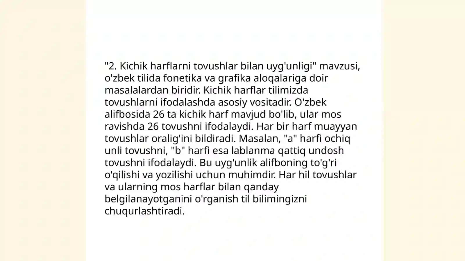 Kichik ilmoqli harflarni o‘rgatish 4