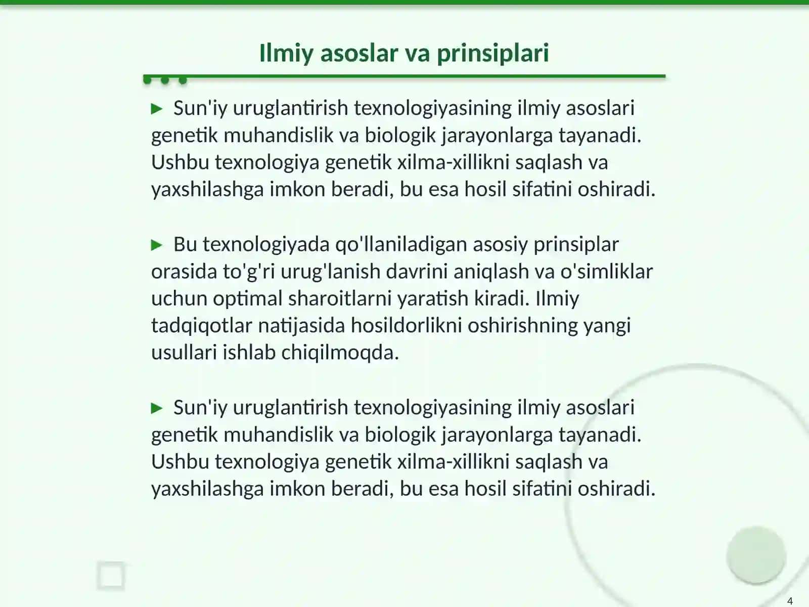Mahalliy sharoitga mos sun'iy uruglantirish texnologiyasi 4