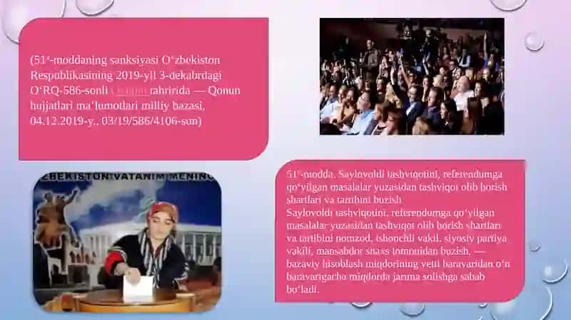 SAYLOV VA REFERENDUMLARNI TASHKIL ETISH HAMDA O'TKAZISH SOHASIDAGI HUQUQBUZARLIKLAR UCHUN MA'MURIY JAVOBGARLIK 4
