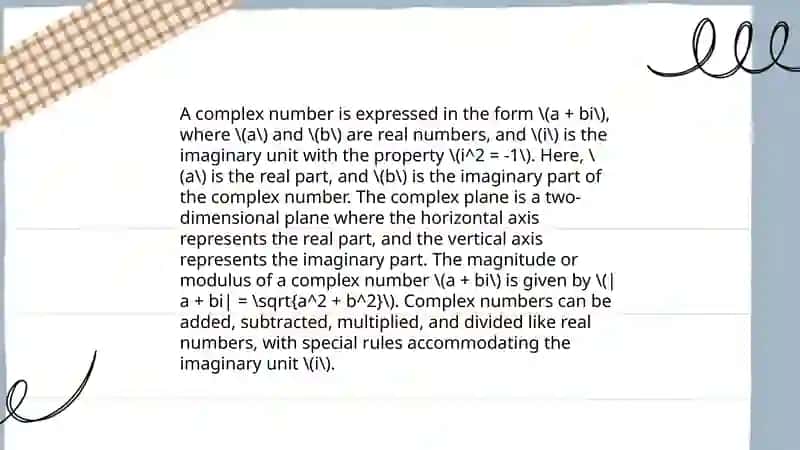 Complex numbers 4
