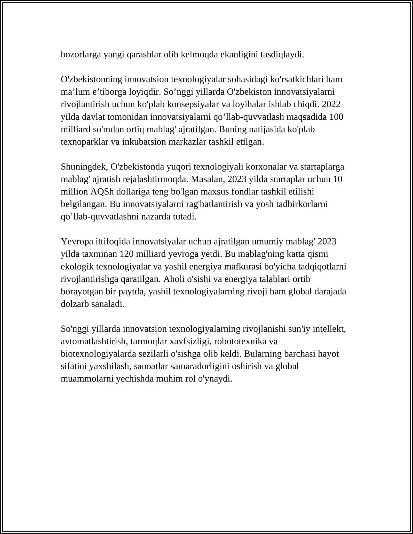 INNAVATSIYA VA IJTIMOIY UNIVERSITET KAFEDRASI 4