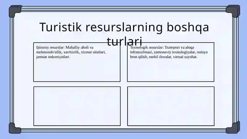 Turistik resurslarning turlari 4