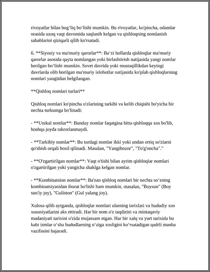MENING QISHLOGʻIM TARIXI 4
