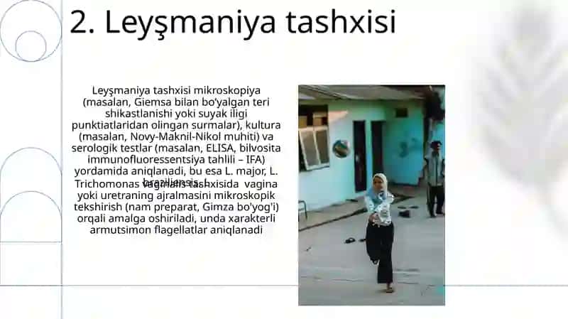 Xivchinlar odam parazitlari: leyishmaniya,trixomonada va Iyambliya 4