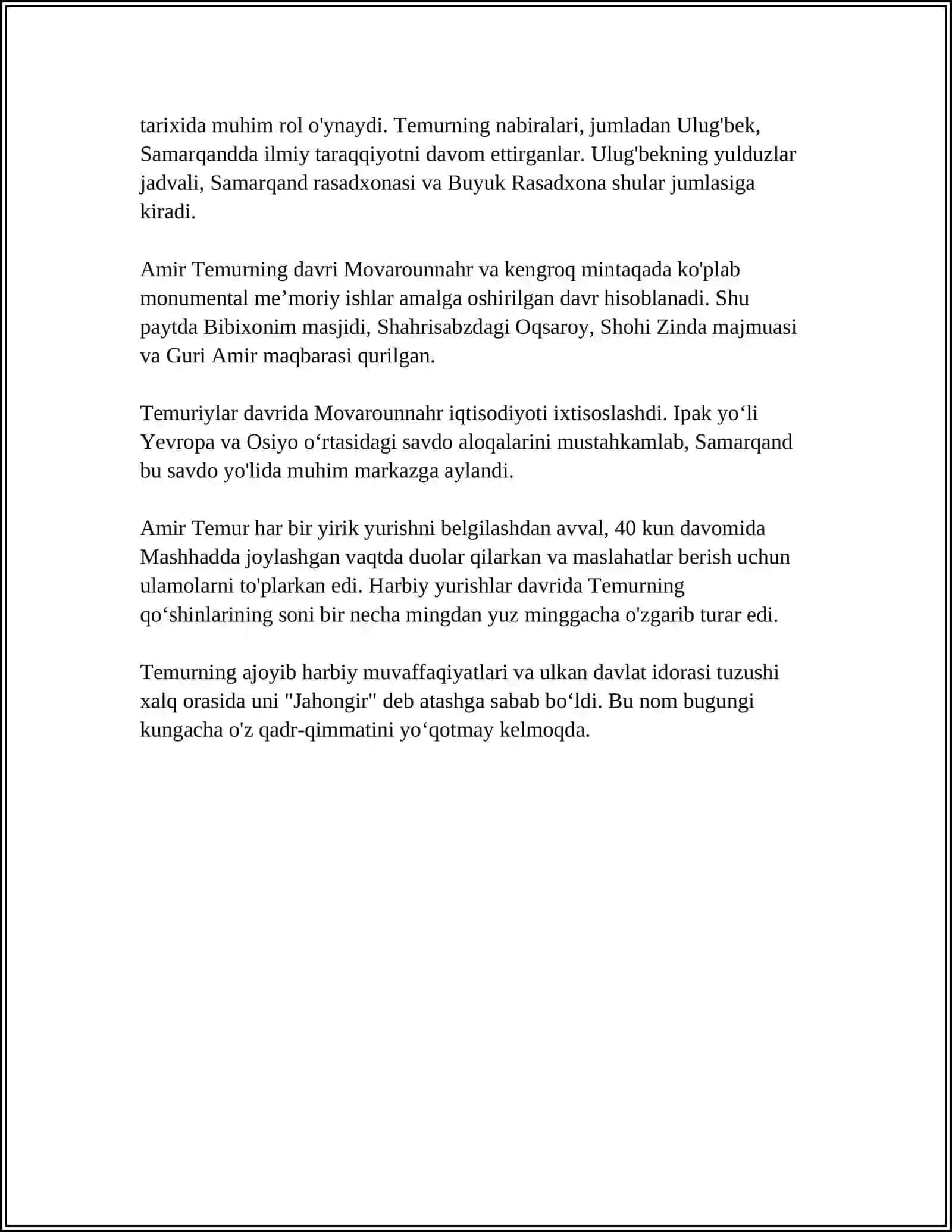 AMIR -TEMUR BUYUK DAVLAT ARBOBI 4