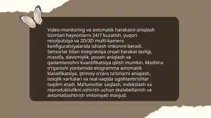 Hayvonlarning xatti harakatlarini obʼektiv oʻrganish imkoniyatini tahlil qilish 4