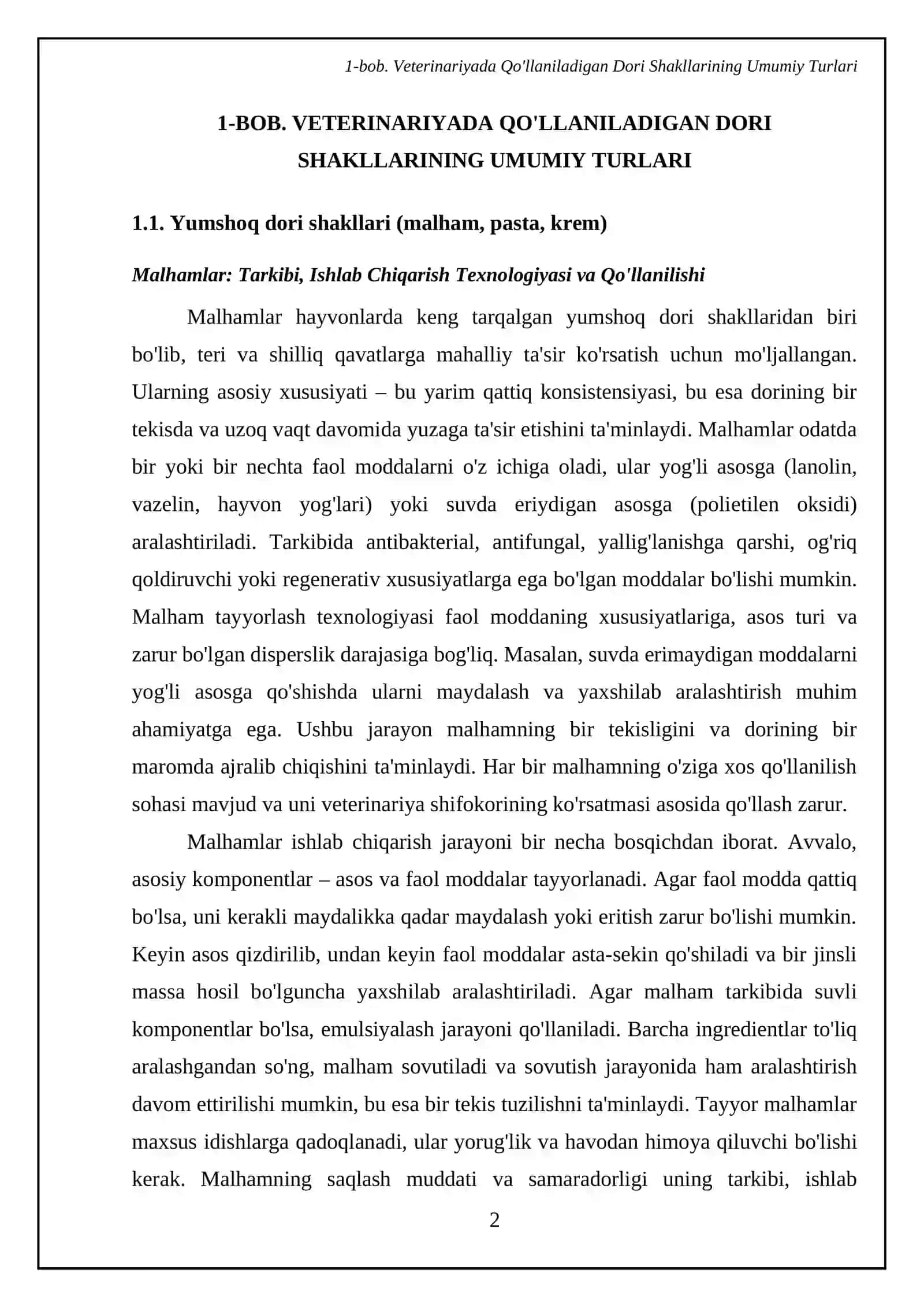 Veterinariyada ishlatiladigan dori shakllari va ularni tayyorlash texnologiyasi 4