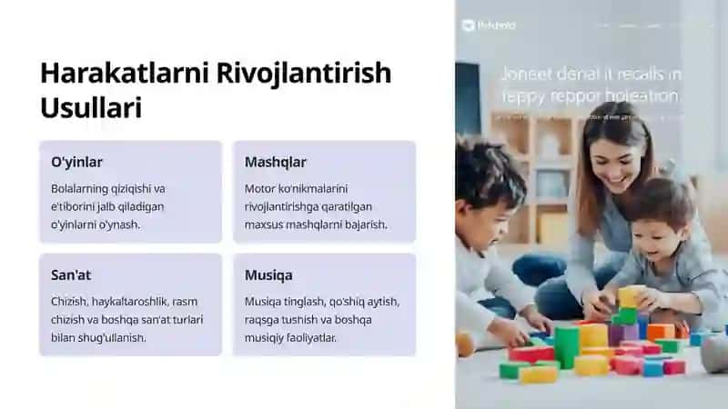 Maktabgacha Yoshdagi Bolalarda Harakatlar Rivojlanishi 4
