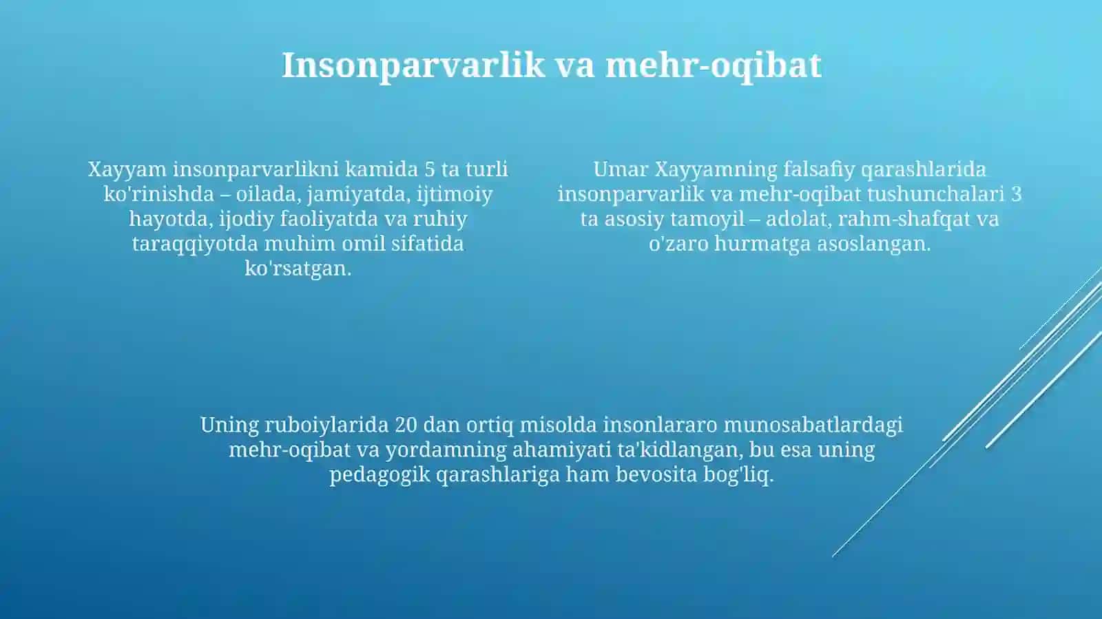 Umar Hayyomning ta'lim- tarbiyaga oid fikrlari 4