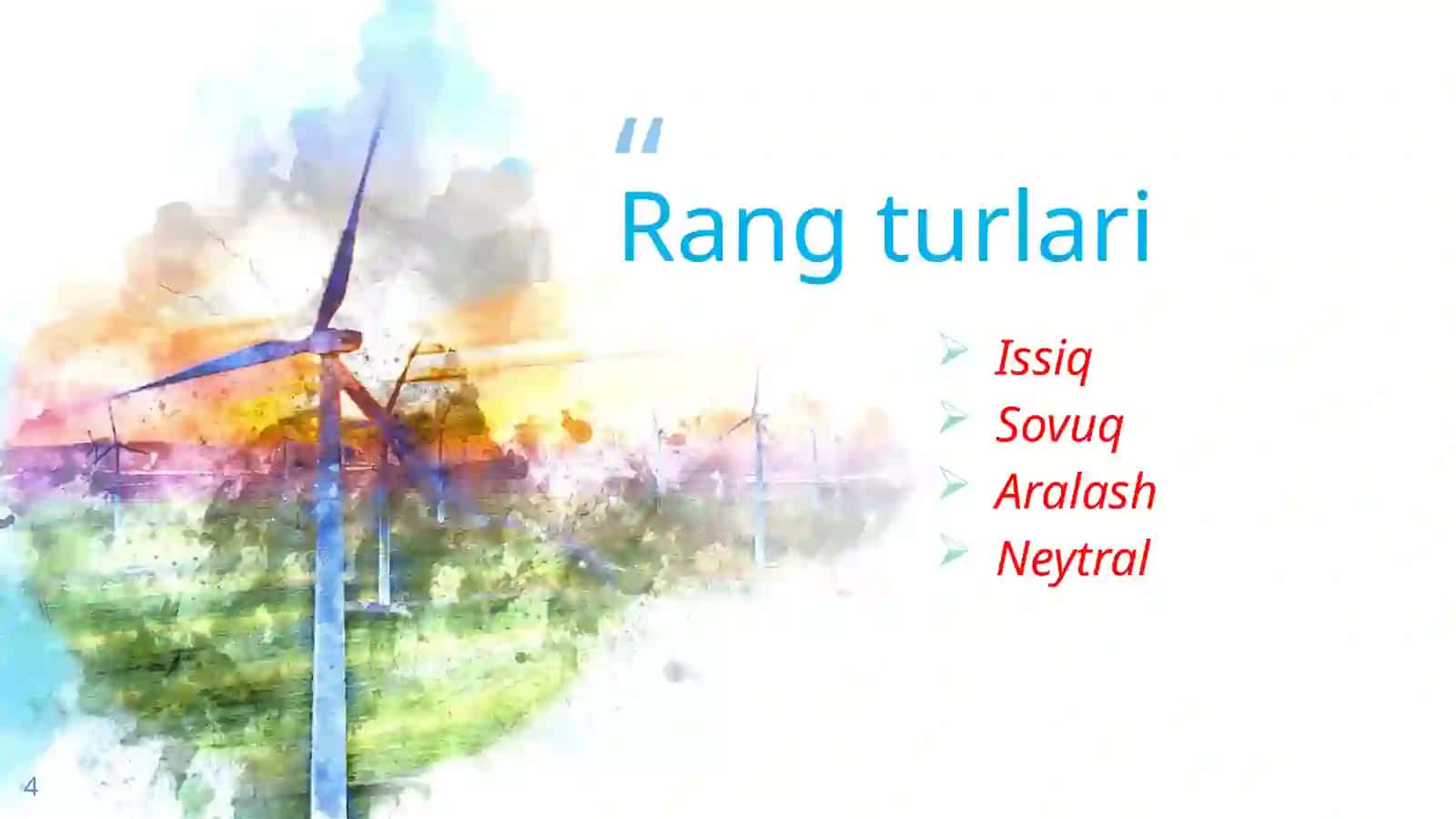 Rang psixologiyasi va integrativ artterapiya. Individual va guruxiy artterapiya 4
