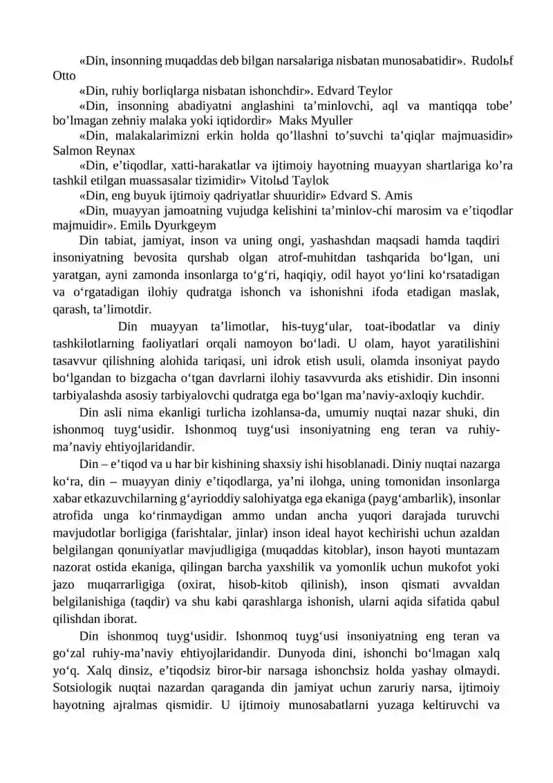 DINSHUNOSLIK FANINING PREDMETI, MAQSADI VA VAZIFALARI 4