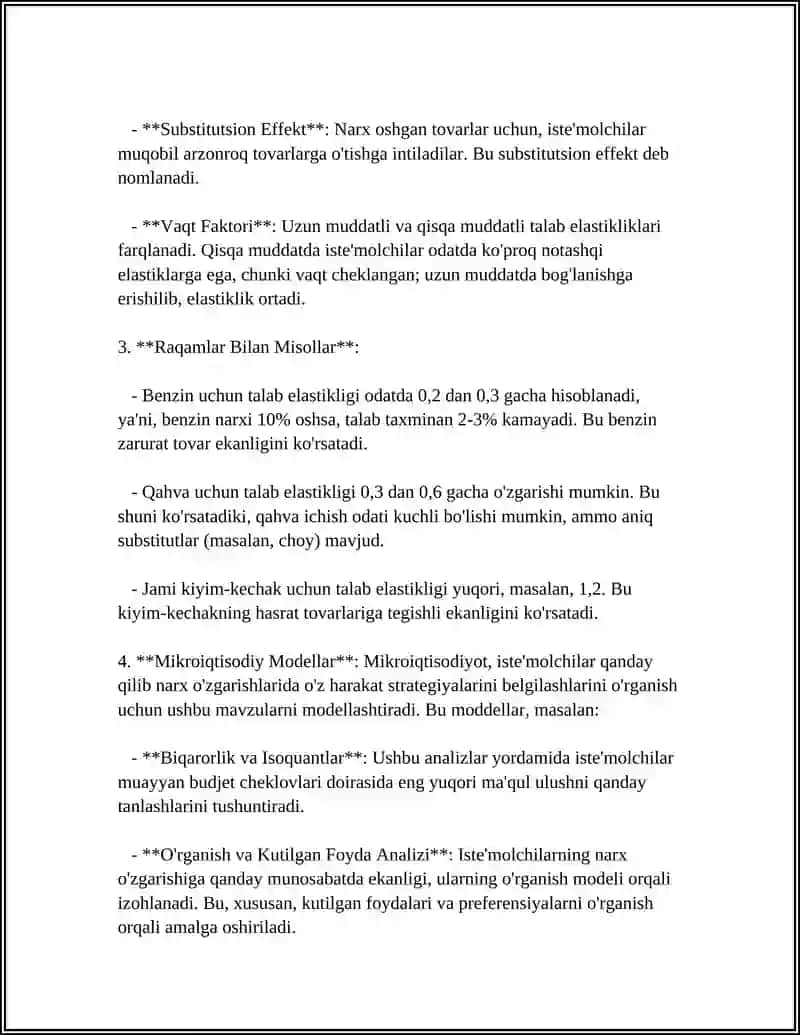 NARX, TALAB VA ISTEʼMOLCHILARNING XATTI HARAKATLARI OʻRTASIDAGI OʻZARO TAʼSIRI 4