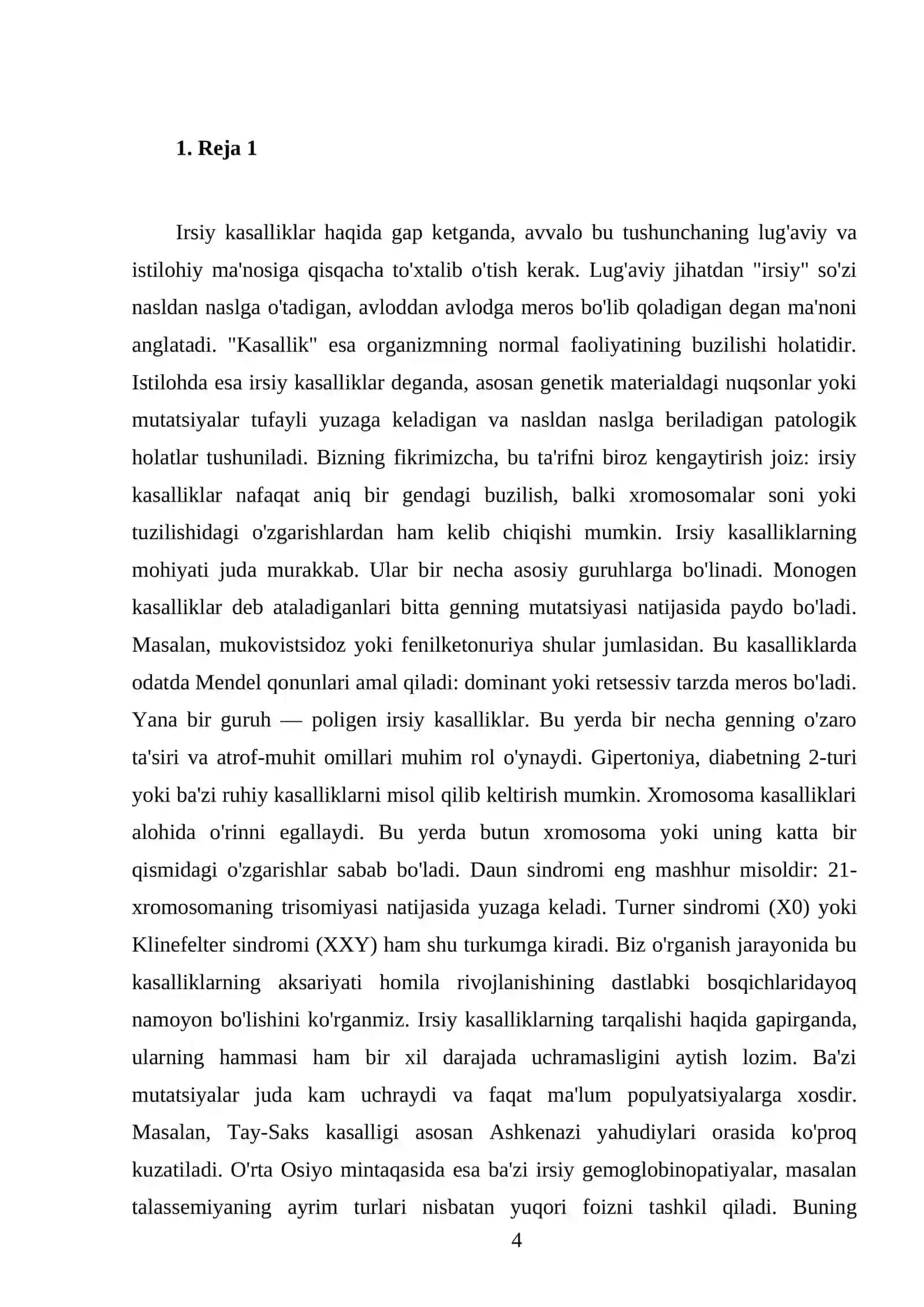 Irsiy kasalliklar 4