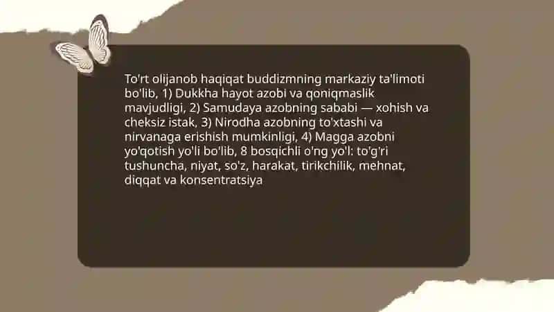 Buddizm tarixi va ta’limoti 4
