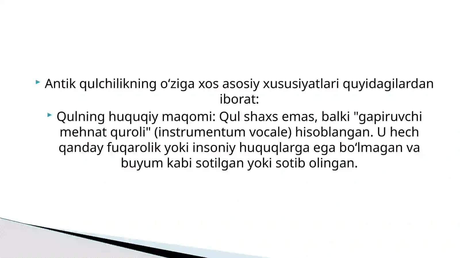 Antik qulchilik va uning oʻziga xos xususiyatlari 4