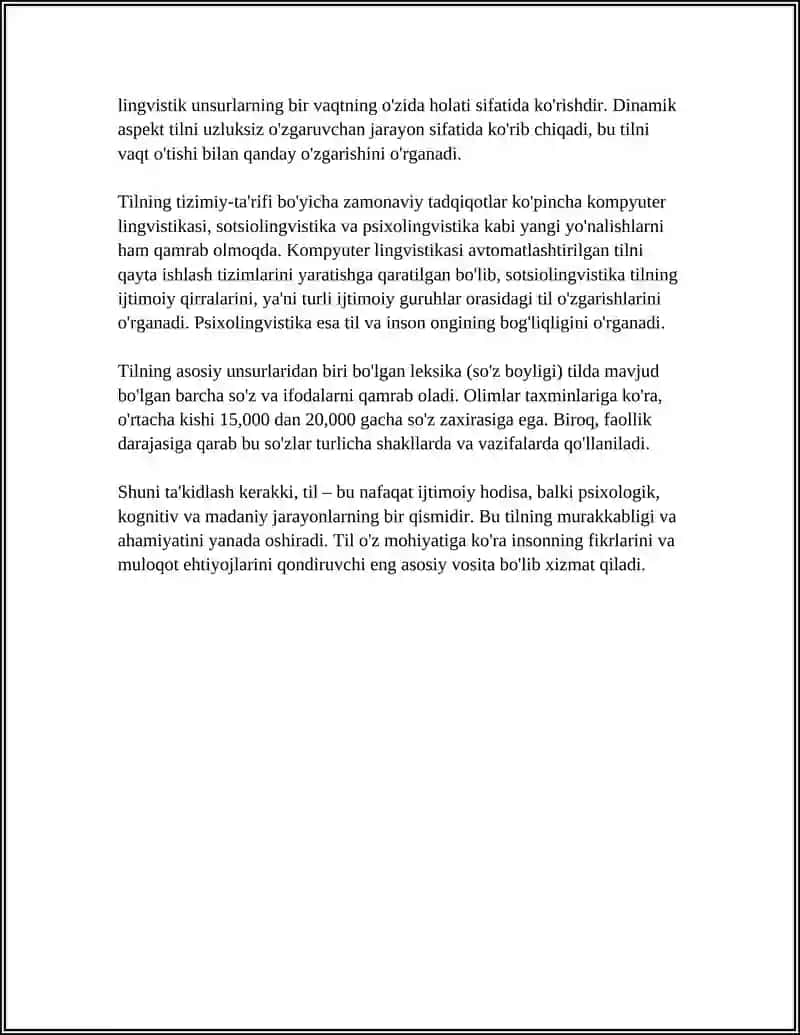Tilning Tizim Sifatidagi Mohiyati 4