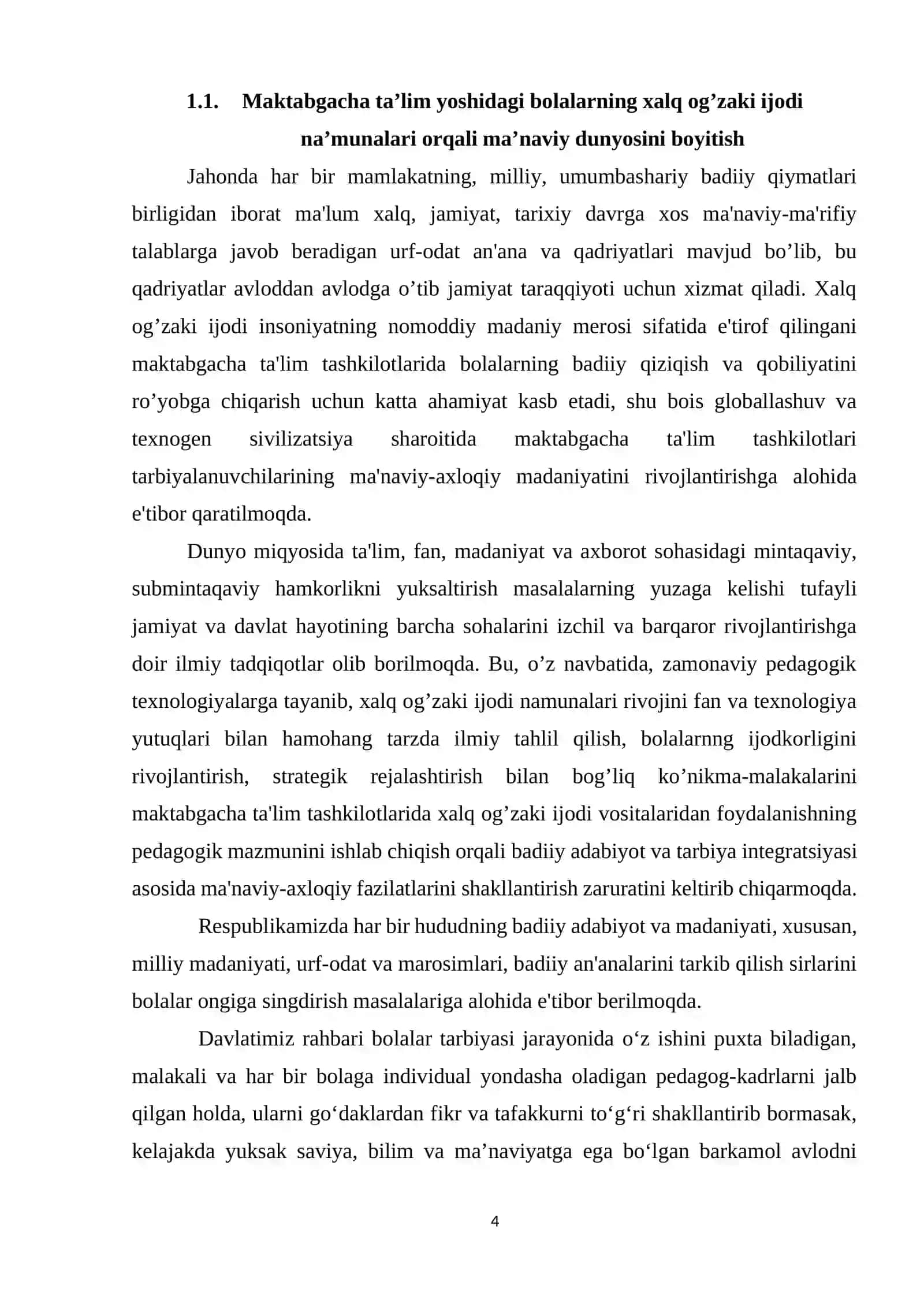 MAKTABGACHA YOSHDAGI BOLALARNI XALQ OG’ZAKI IJODI BILAN TANISHTIRISH 4