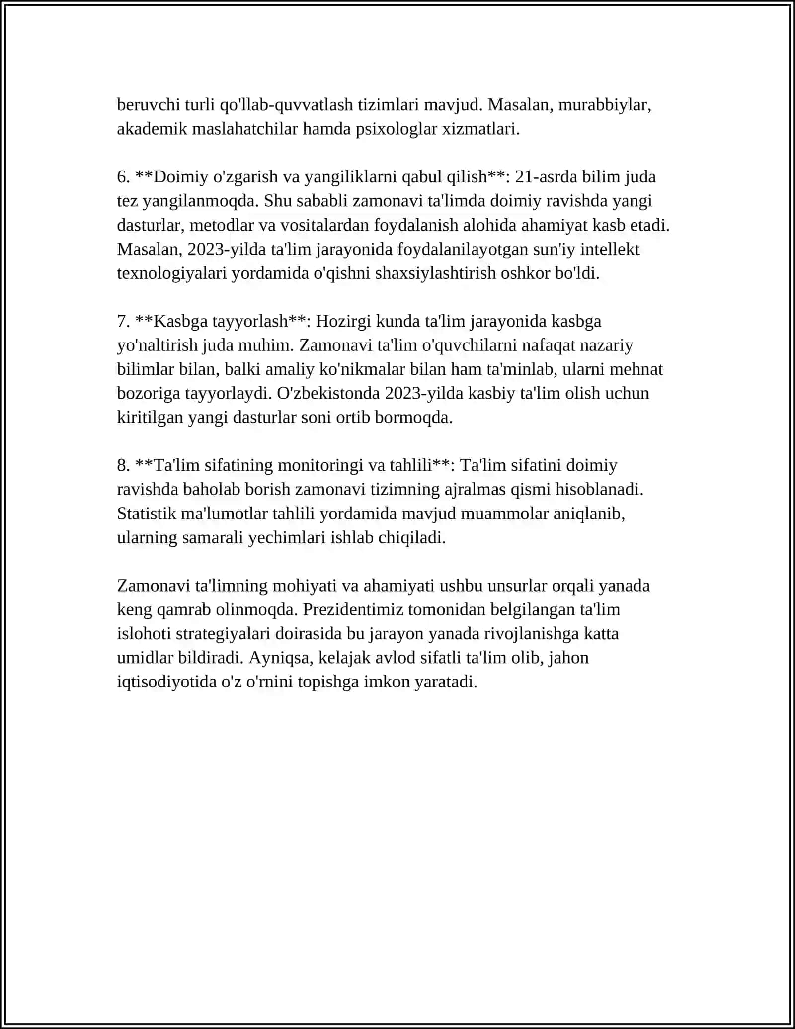 ZAMONAVIY DARS TIPOLOGIYASI VA UNGA QO‘YILADIGAN TALABLAR 4
