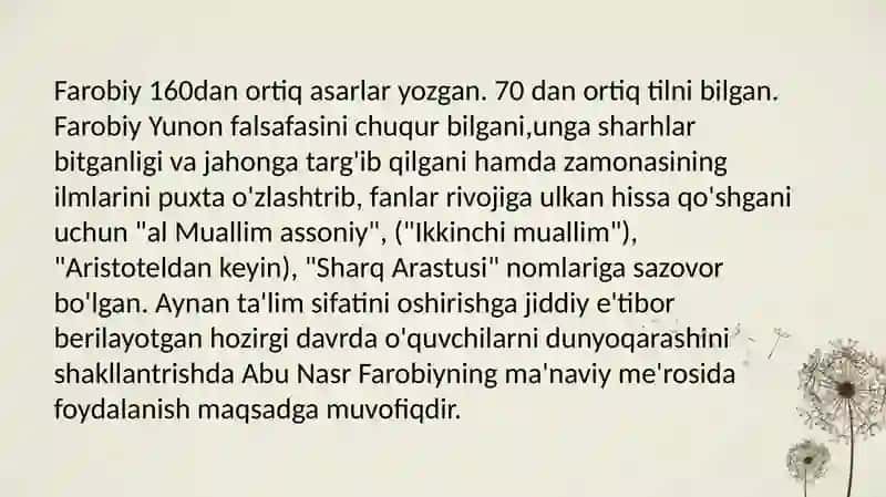 Abu Nasr Farobiyning ,,Fozil odamlar shahriʼʼ asarida tarbiyaviy qarashlar 4