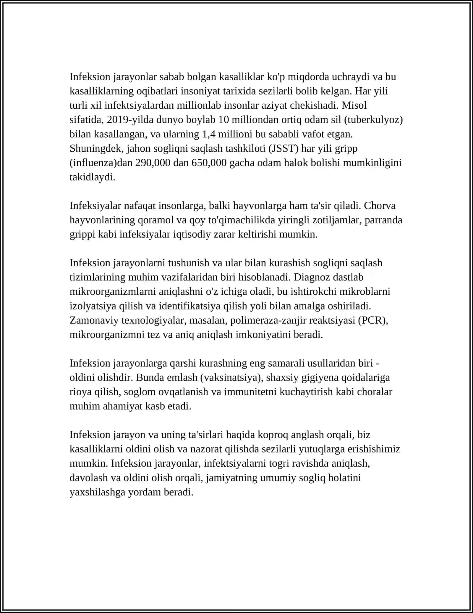 UMUMIY INFEKSION JARAYON HAQIDA TUSHUNCHA 4