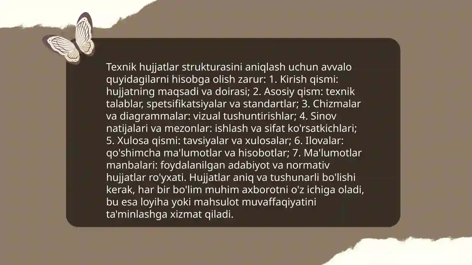 KBK jadvali yordamida texnikaga oid hujjatlarni sistemalashtirish 4