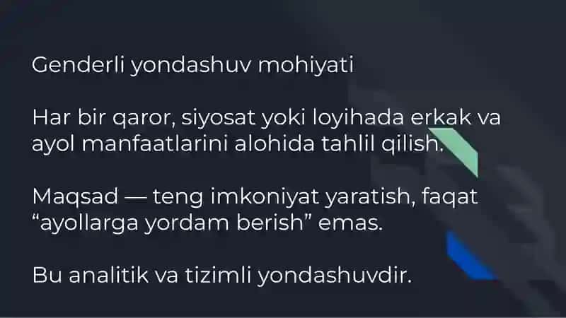 Genderli yondashuv haqida tushuncha 4