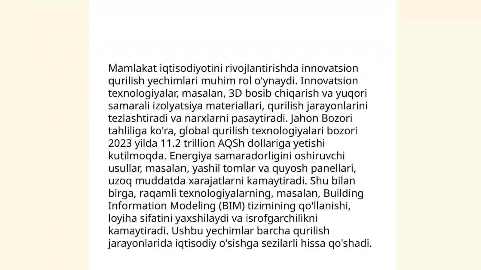 Investitsion-qurilish faoliyati va uning mamlakat iqtisodiyotini rivojlantirishdagi roli 4