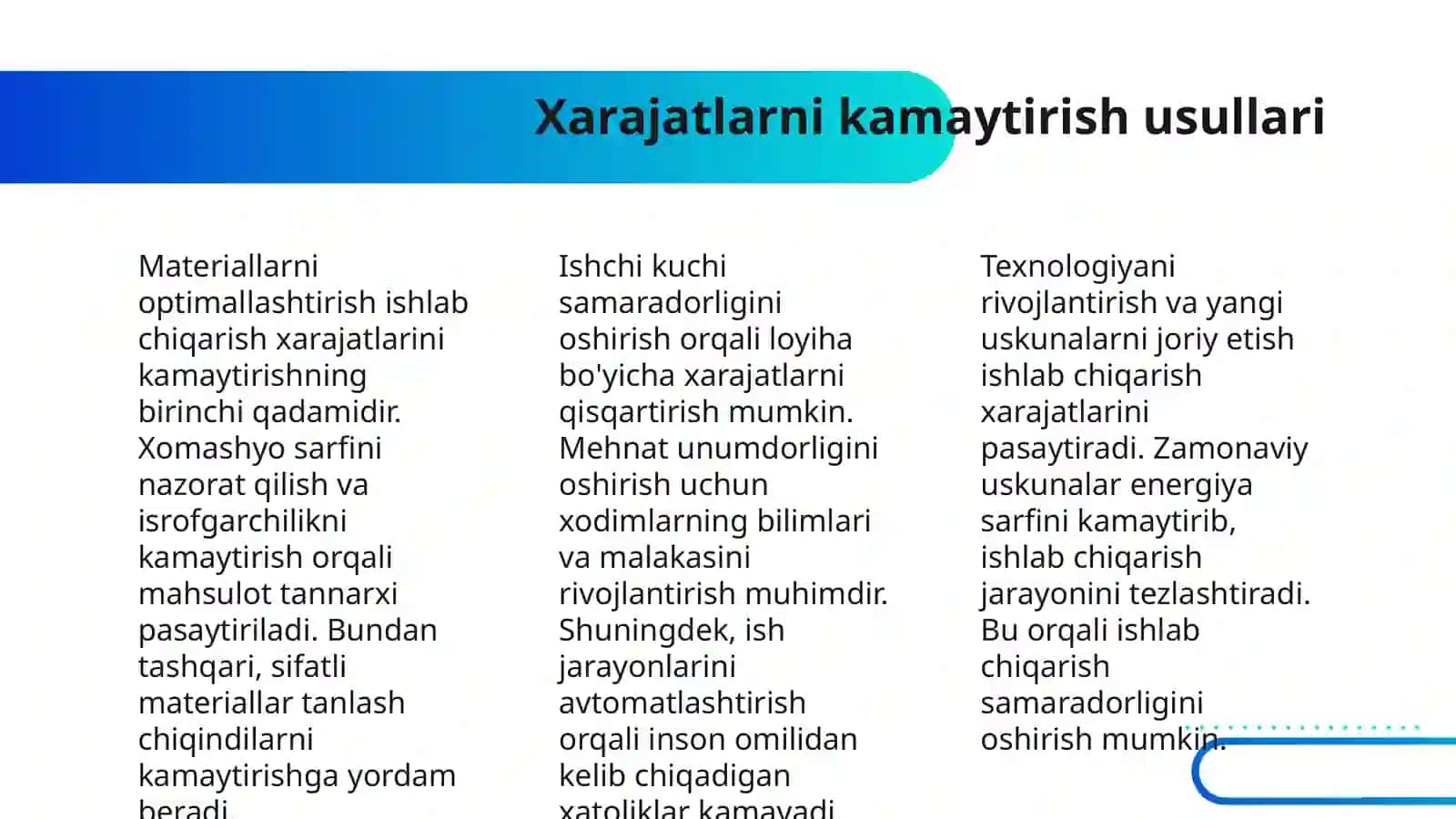 ISHLAB CHIQARISH XARAJATLARI VA FOYDASI 4