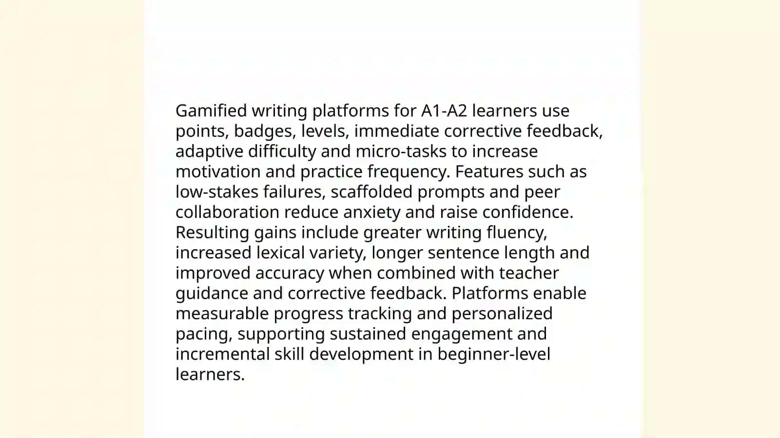 THE SIGNIFICANCE OF PEDAGOGICAL TECHNOLOGIES IN ENHANCING THE WRITING SKILLS OF A1-A2 LEARNERS 4