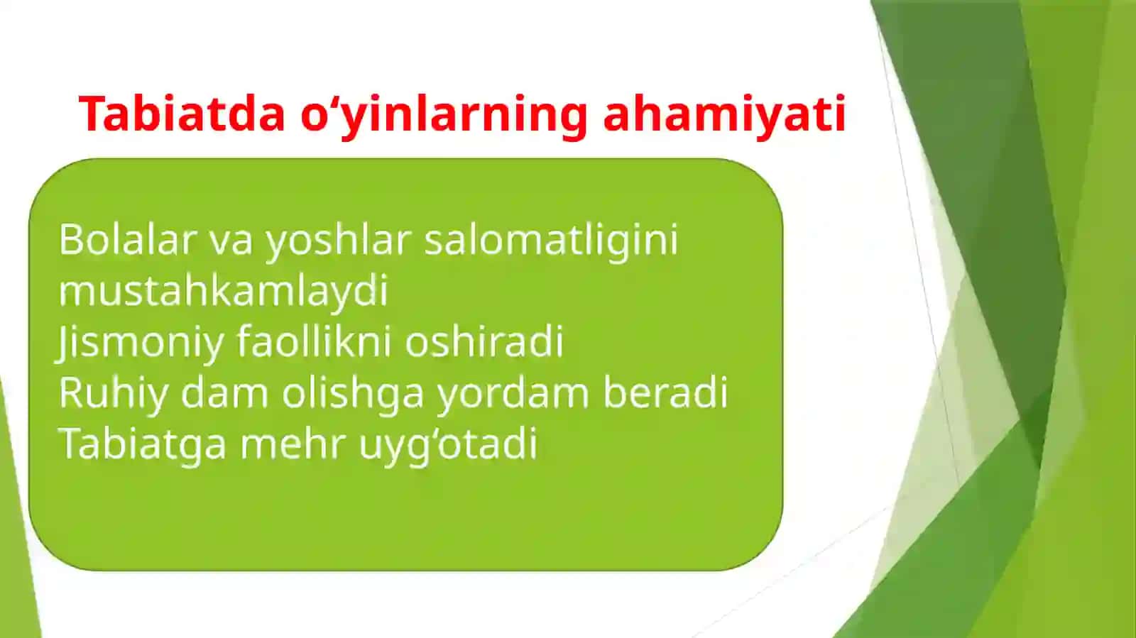 Tabiat bilan tanishtirish metodikasi fanidan ijodiy ish 4