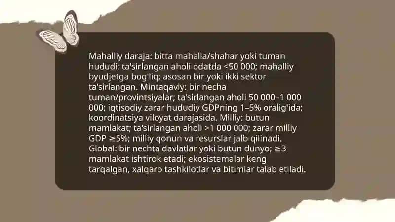 Global muammolarning mezonlari va darajalari 4